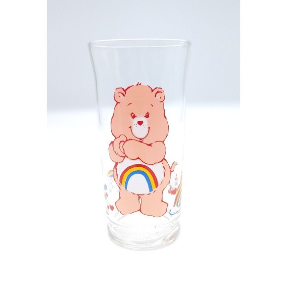 Vintage Care Bears Pizza Hut Drinking Glasses Set of 3 1983 Limited Edition - Picture 3 of 9
